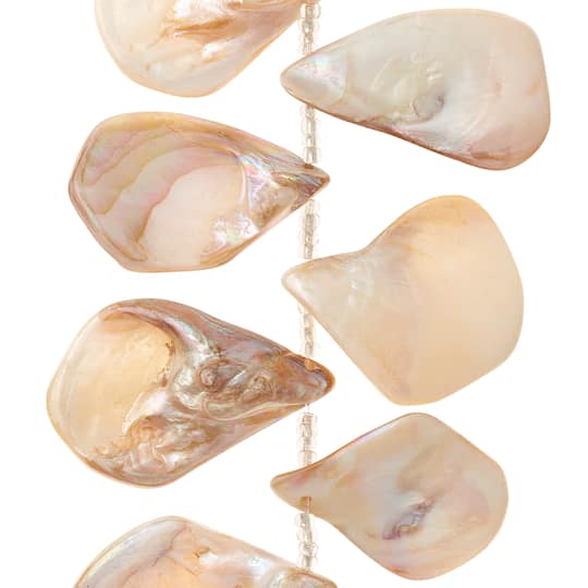 White Shell Teardrop Beads, 34mm by Bead Landing&#x2122;